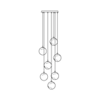 Sultana Alabaster Cluster Chandelier