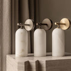 Alabaster Pillar Wall Sconce