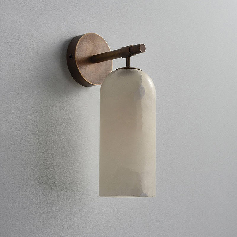 Alabaster Pillar Wall Sconce