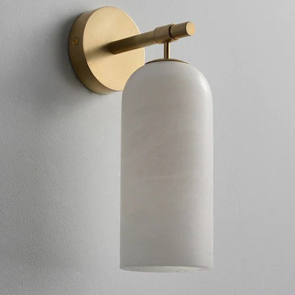 Alabaster Pillar Wall Sconce