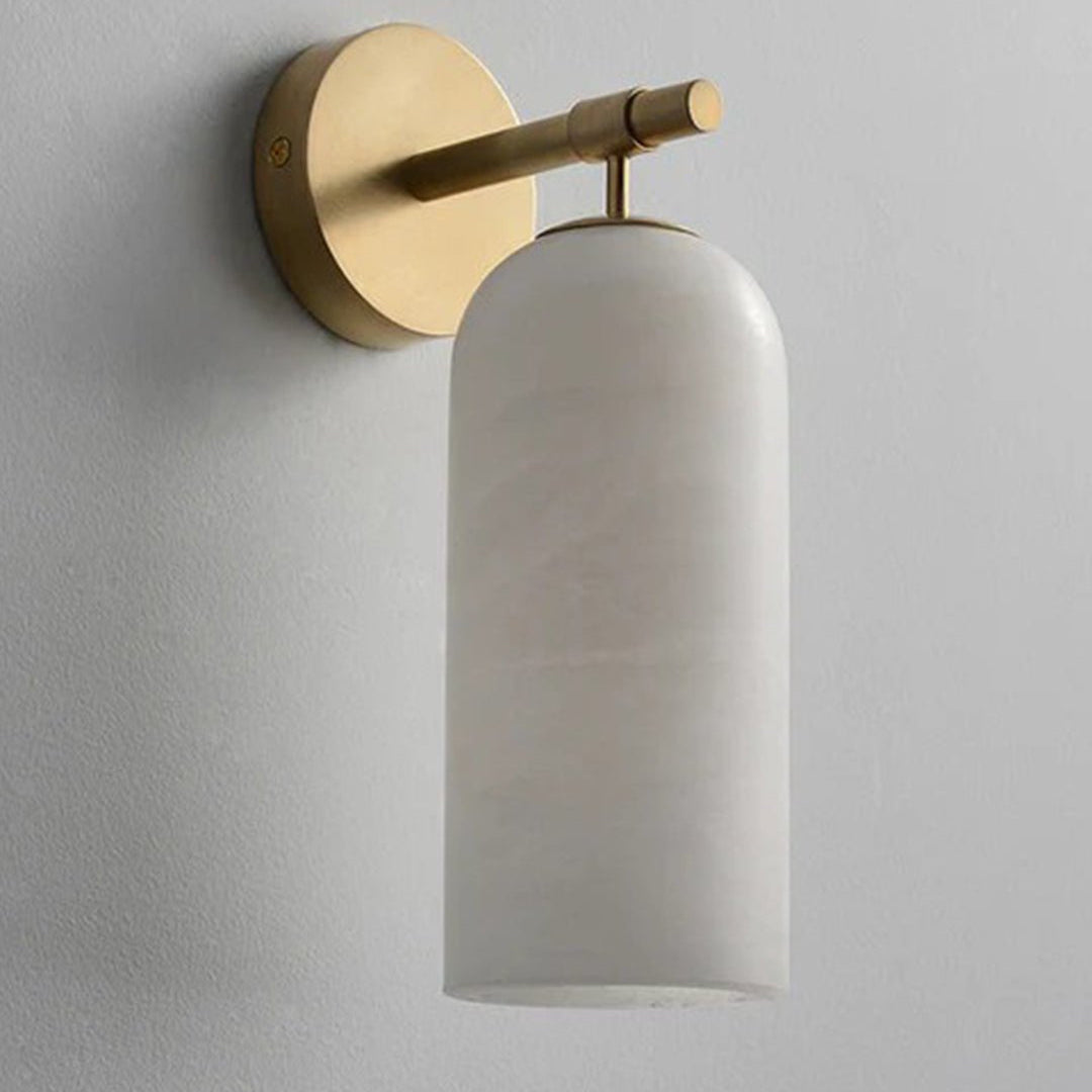Alabaster Pillar Wall Sconce