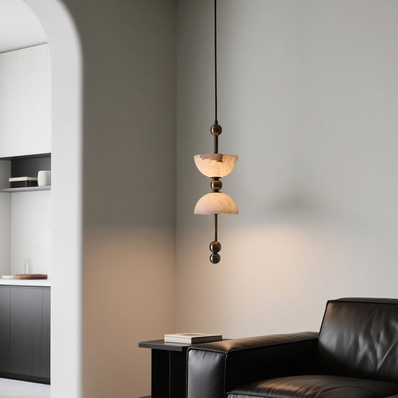 Duo Alabaster Pendant