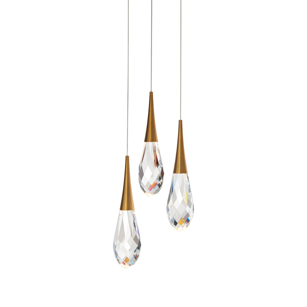 Hibiscus LED Crystal Multi Chandelier