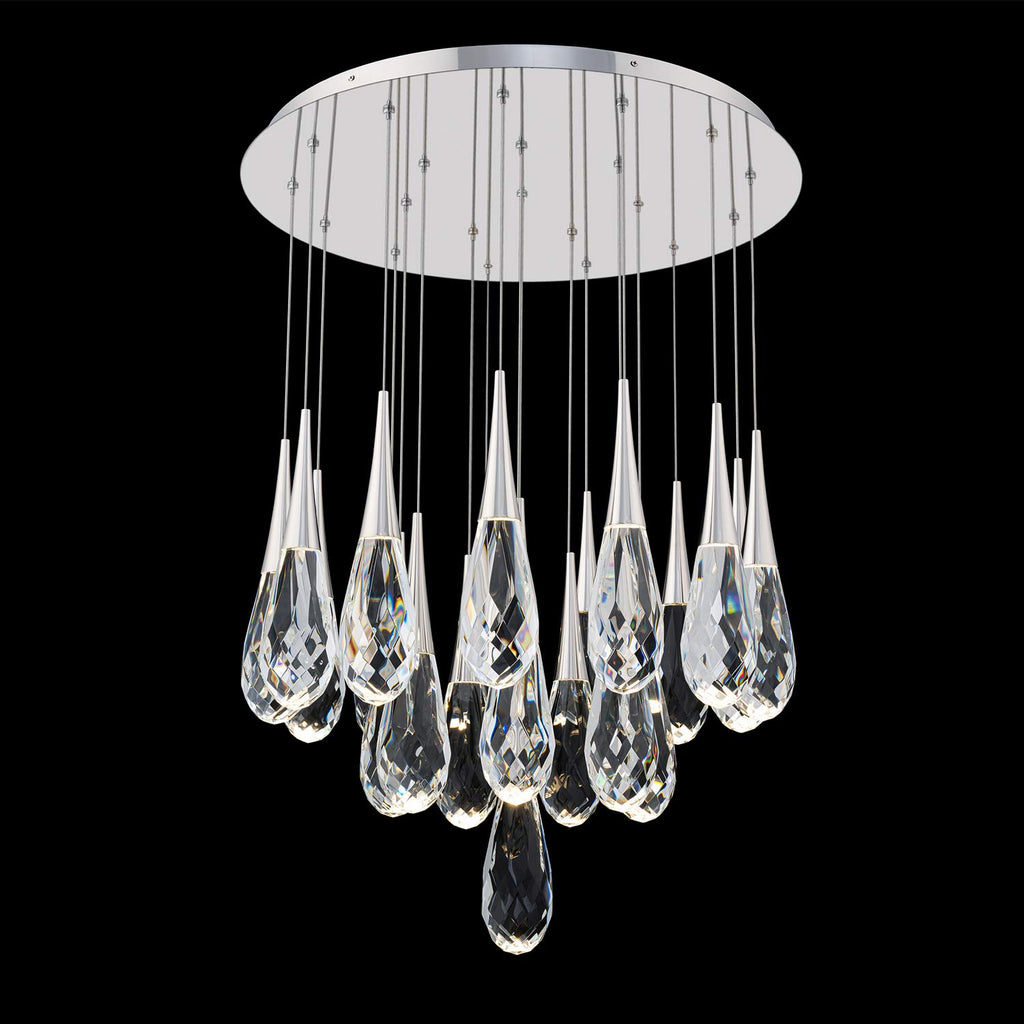 Hibiscus LED Crystal Multi Chandelier