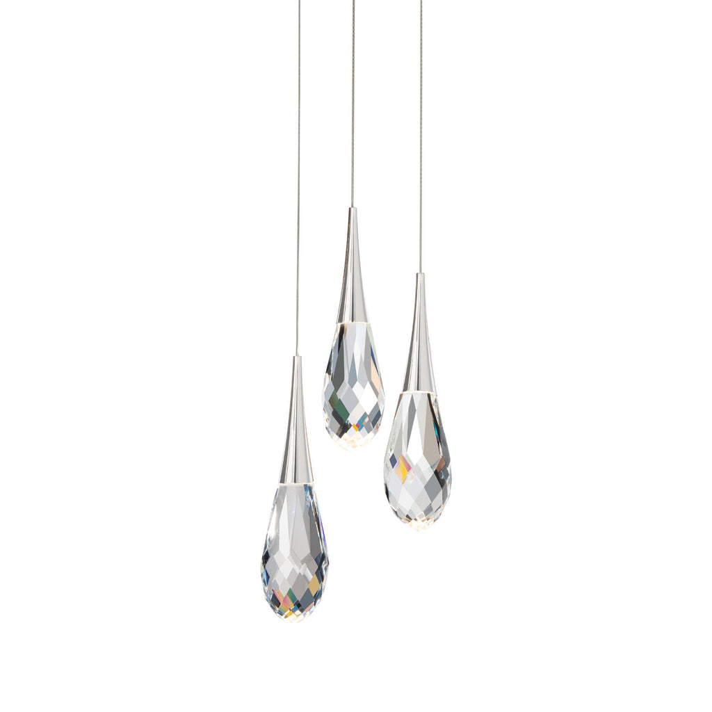 Hibiscus LED Crystal Multi Chandelier