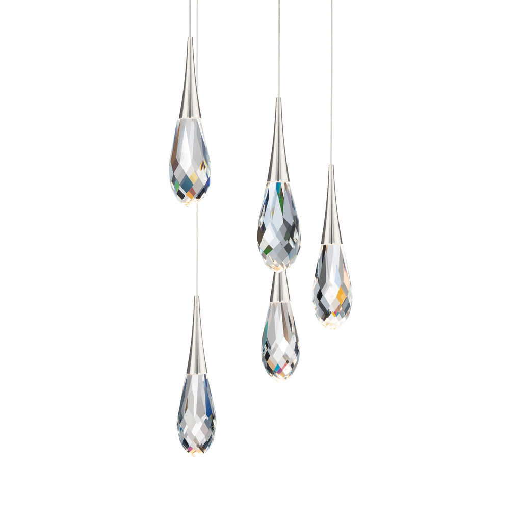 Hibiscus LED Crystal Multi Chandelier