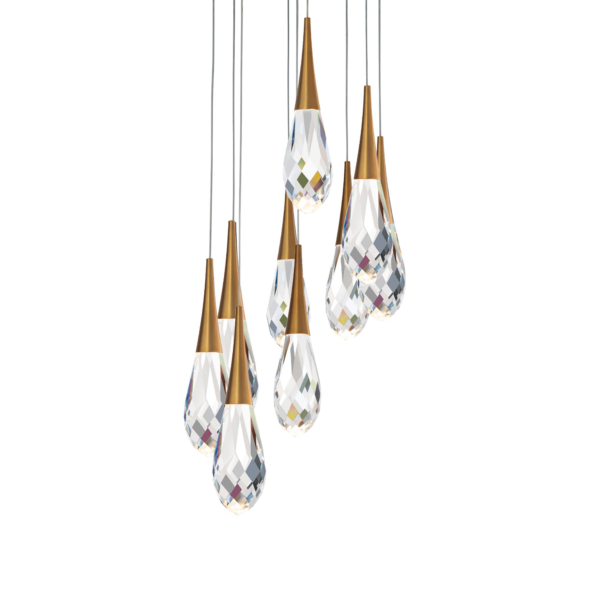 Hibiscus LED Crystal Multi Chandelier