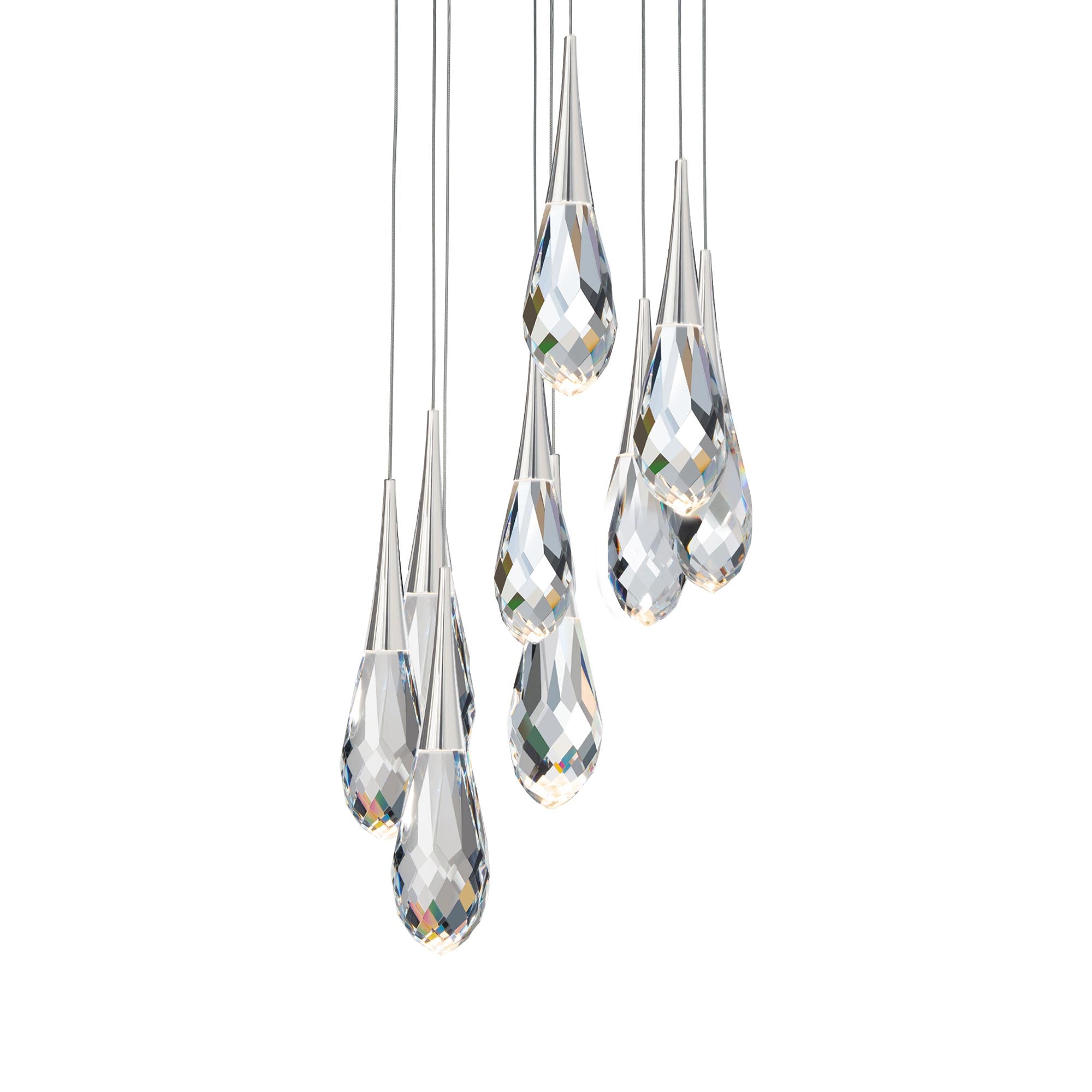 Hibiscus LED Crystal Multi Chandelier