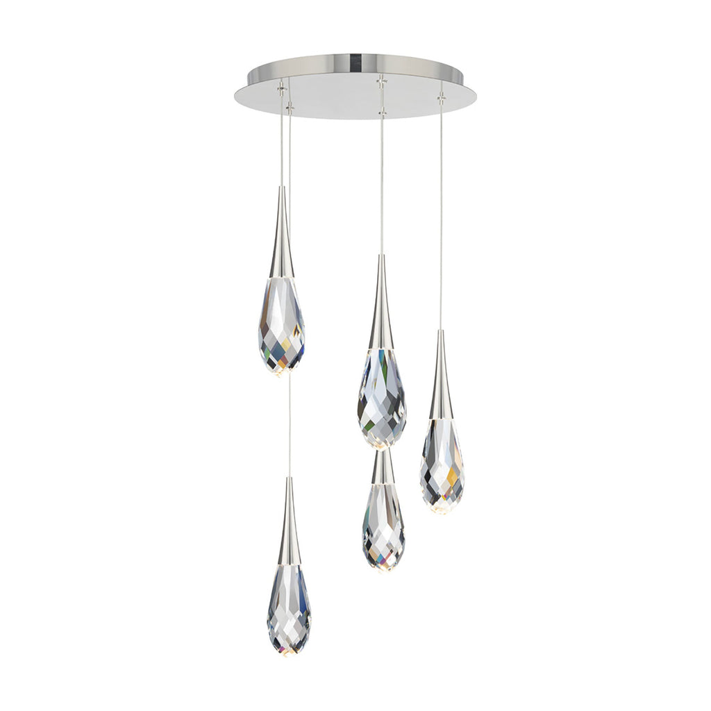 Hibiscus LED Crystal Multi Chandelier