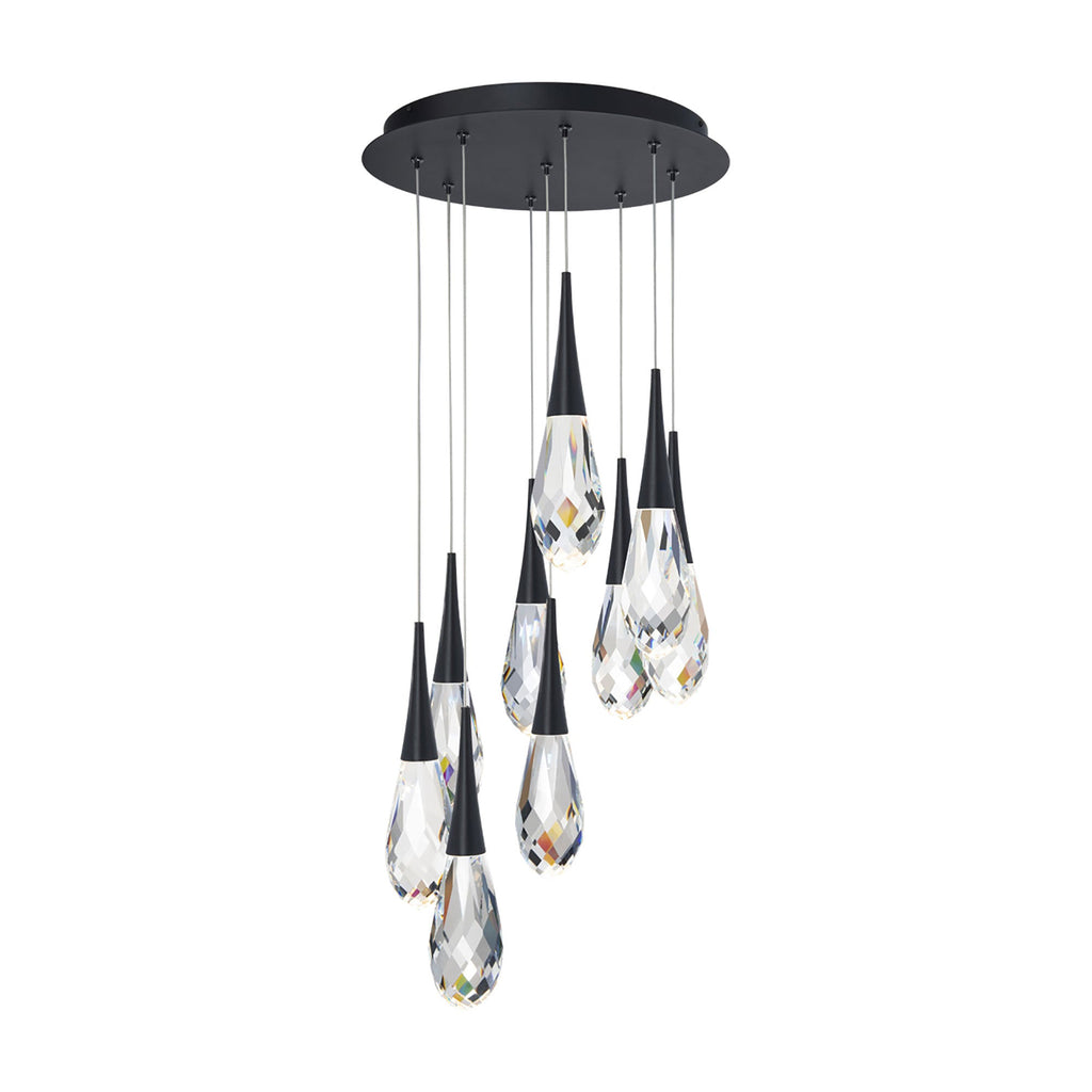 Hibiscus LED Crystal Multi Chandelier