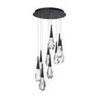 Hibiscus LED Crystal Multi Chandelier