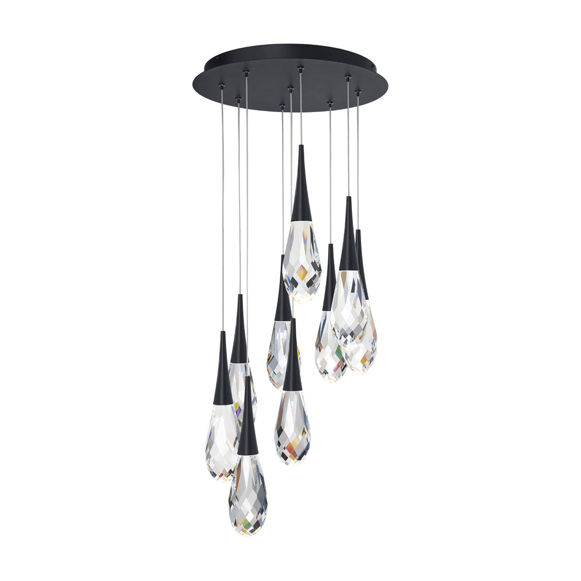 Hibiscus LED Crystal Multi Chandelier