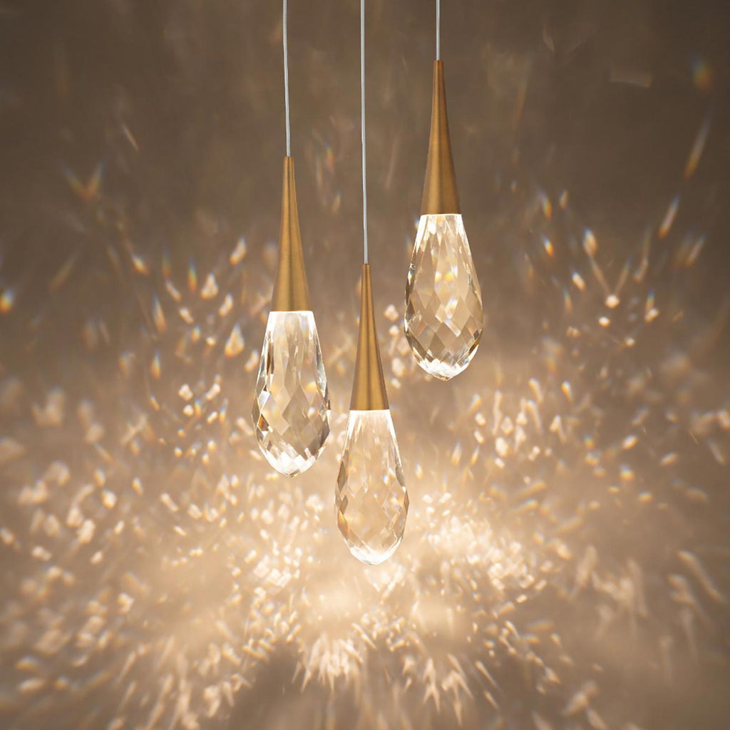 Hibiscus LED Crystal Multi Chandelier