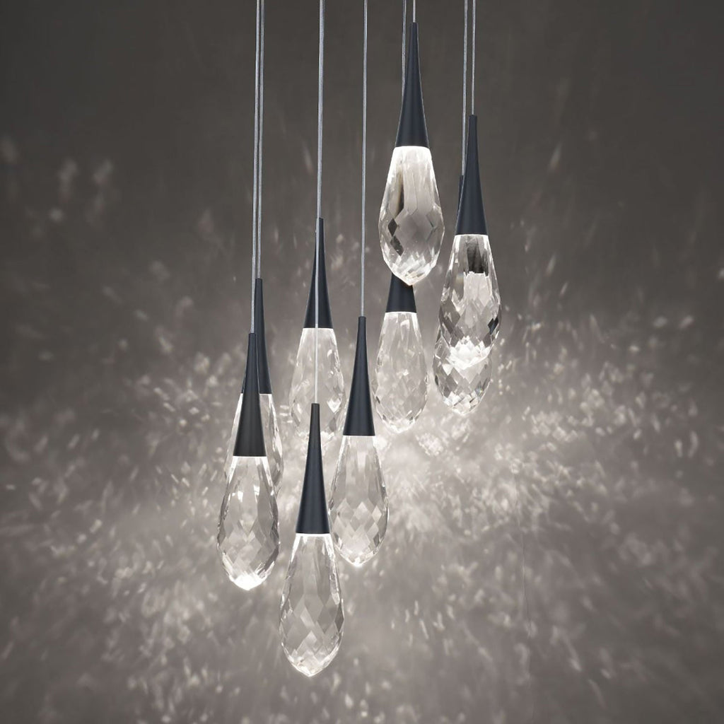 Hibiscus LED Crystal Multi Chandelier