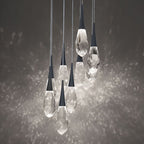 Hibiscus LED Crystal Multi Chandelier