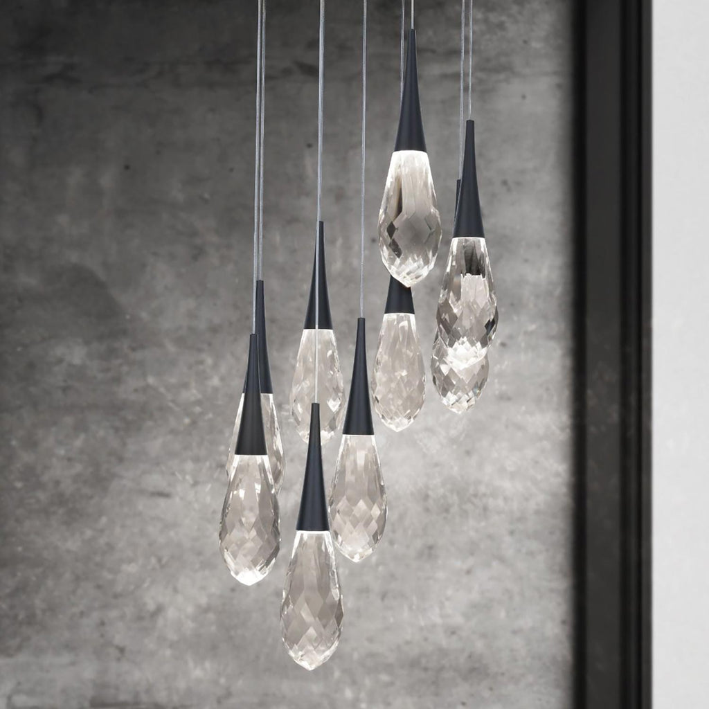 Hibiscus LED Crystal Multi Chandelier